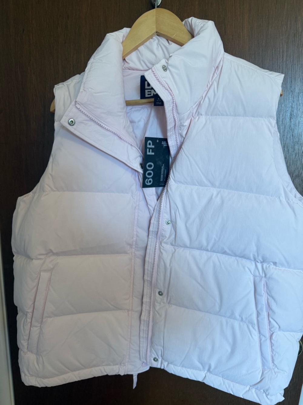 Lands' End Light Pink Puffer Vest